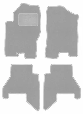 Productafbeelding van Velours automatten voor Nissan Pathfinder 2005-2010 – 4-delig, grijs, op maat – Wielganizator OSLO