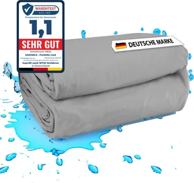 Produktbild von Poolfolie Rechteck Pool I 600 x 300 x 150 cm I 0,8 mm I hellgrau I Keilbiese I ausgebildete Ecken