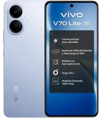 Obrázok produktu pre Smartfón Vivo V70 Lite 5G, 6 GB RAM, 256 GB úložisko, 6,77" displej, modrá farba