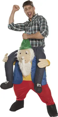 Produktbild von B88095-L-XL Gnom Zwerg CARRY ME Huckepack trag mich Zwergen Kostüm Gr.L-XL