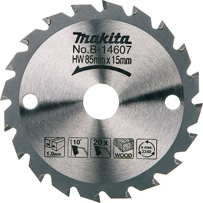 Produktbild von Makita B-14607 Standard-Kreissägeblatt TCT 85x15mm 20T Holz