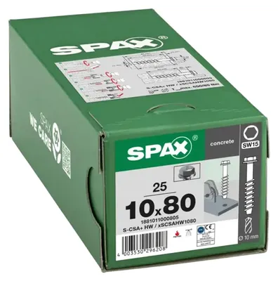 Produktbild von SPAX 1881011000805 Betonschraube 10 mm 80 25 St.