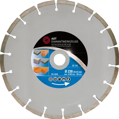 Produktbild von Diamanttrennscheibe Beton S 7 E Standard Ø 230 mm Sonderbohrung