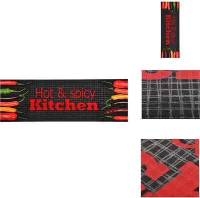 Image de vidaXL Tapis de cuisine Lavable Hot & Spicy 60x300 cm - Paillasson
