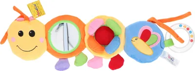 Produktbild von Baby Plüsch Raupe mit Rassel - Kuscheltier - Activity Spielzeug - Kleinkinder - Motorik