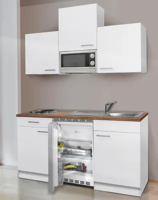 Produktbild von Küchenblock / Kleinküche Respekta mit Geräten 150cm weiß