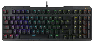 Produktbild von ASUS TUF Gaming K3 Gen II, Volle Größe (100%), Kabelgebunden, USB, Optomechanischer Schlüsselschalter, RGB-LED, Schwarz