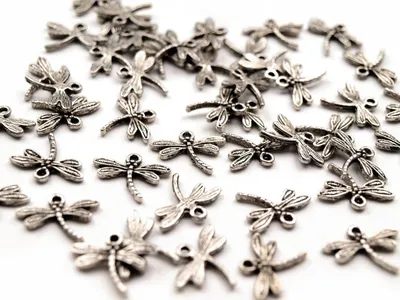 100 Anhänger Libelle für Charm oder Kette 14x18 mm antiksilber Charmanhänger