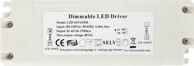 Produktbild von Treiber Dimmbar TRIAC 220-240V No Flicker Salida 30-42V 1500mA 65W TRIAC