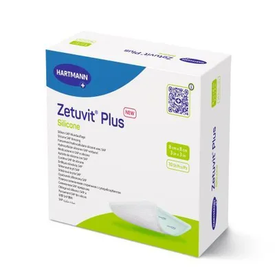 Produktbild von BSN Zetuvit Saugkompresse Plus Silicone, 1 Packung = 10 Stück