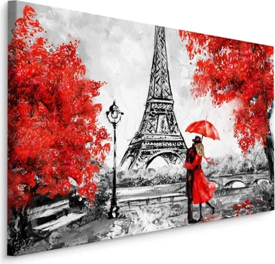 Obrázek produktu pro Obraz do ložnice Eiffelova věž Stromy DECOR 90x60cm