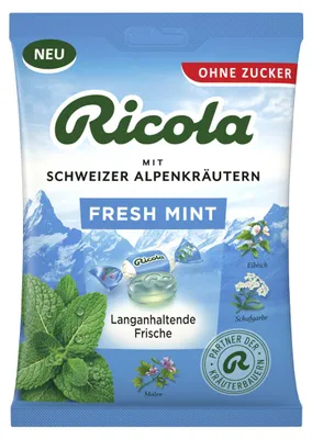Produktbild von Ricola Fresh Mint ohne Zucker 75g