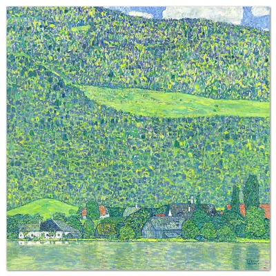 Image de Giallobus - Litzlberg sur l'Attersee - Gustav Klimt - 100L x 100l cm - Tableau - Verre acrylique