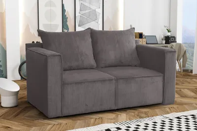 Image de AX LIVING HataySofa pour deux Canapé-cordon Canapé-lit Marron avec coffre de lit