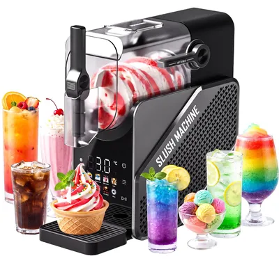 Slushie-Maker 2,5 l, 7 Programme, LED-Display, Schwarz/Grau