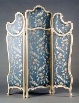 Produktbild von Casa Padrino Luxus Barock Raumteiler Blau / Mehrfarbig / Weiß / Gold - Prunkvoller Massivholz Paravant im Barockstil - Barock Schlafzimmer & Hotel Möbel - Luxus Qualität - Italy