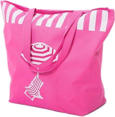 Productafbeelding van Damesstrandtas, boodschappentas, schoudertas, shopper met rits