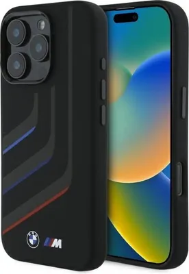 Obrázok produktu pre Puzdro Bmw Silicone Turning Lines Magsafe Na Iphone 16 Pro - Czarne