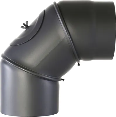 Produktbild von Ofenrohr Senotherm Ø 120 mm Universal Bogenknie 90° mit Tür gussgrau Uni Knie
