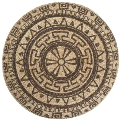 Immagine prodotto di Pouf fatto a mano in iuta marrone 45 x 30 cm
