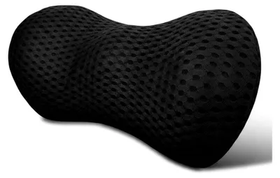 Produktbild von Rückenkissen, Lendenkissen, Ergonomisches Memory-Foam, Orthopädisches Für Bett, Bürostuhl Und Auto, Mit Lordosenstütze Und Steißbein-Entlastung (Schwarz)