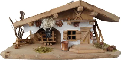 Produktbild von Traditionelle Weihnachtskrippe Schupf inkl. 11-tlg. Figurensatz K 111, Maße Krippe: ca. 30 x 10 x 14 cm
