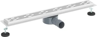 Image de vidaXL Siphon de douche avec cache en verre et siphon 360° argenté 70 cm