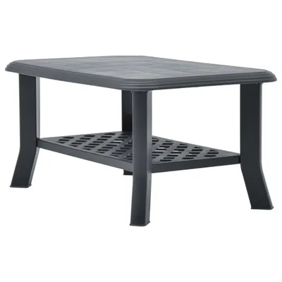 Zdjęcie produktu dla vidaXL Stolik kawowy antracytowy 90x60x46 cm plastikowy