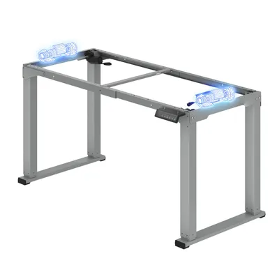 Produktbild von FLEXISPOT Höhenverstellbarer Schreibtisch Gestell elektrisch mit 4 Beinen, Dualmotor, 150KG Tragkraft, 4 Speicherplätzen für Büro und Zuhause, Grau