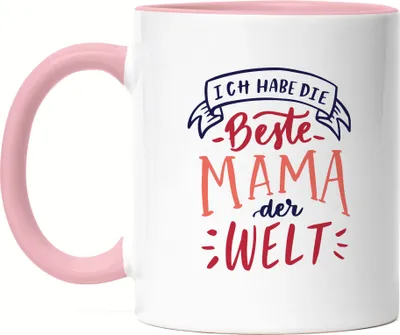 Produktbild von Ich Habe Die Beste Mama Der Welt Tasse Rosa Muttertag Geschenkidee Beste Mutter Lieblingsmama