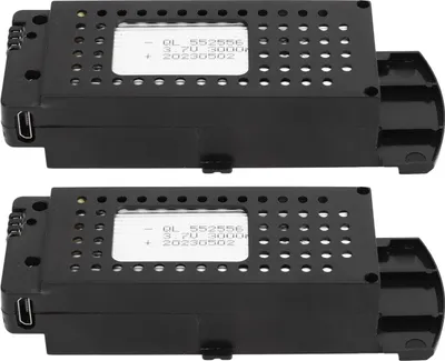 Imagen del producto de 2 baterías para dron, 3.7V, 3000mAh, de litio, con protección de carga. Batería de repuesto portátil para drones RC, compatible con los modelos S6 y G6. Incluye cable de 3 en 1