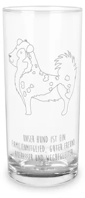 Produktbild von Mr. & Mrs. Panda Glas Hund Australien Shepherd 400 ml - Transparent - Geschenk, Familienhund, Cocktailglas, Familie, Sprüche, Longdrinkglas, Spruch, Tumbler, Saftglas