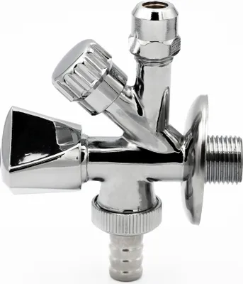 Produktbild von Kombi-Eckventil 1/2" Wandanschluss x 10 mm Quetschverschraubung