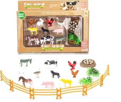 Produktbild von Tierfiguren-Set mit Gehege, 13 Teile