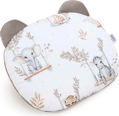 Produktbild von Happy Jungle & Latte Velvet Kissen Teddybär-Kopf 26x36cm