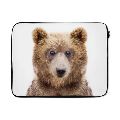 Produktbild von MuchoWow® Laptop Hülle 15 Zoll Bär - Braun - Tiere - Natur Laptoptasche - Laptoptasche - Sleeve - Rundum-Schutz