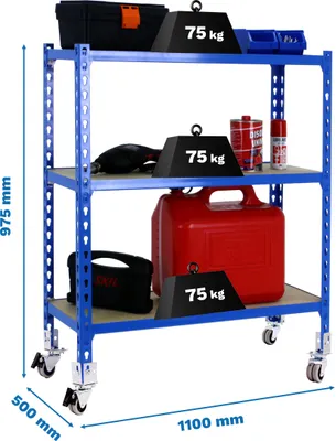 Immagine prodotto di MADERCLICK MOBILE SUPERPLUS 3/500 900 BLU/MAD Copertura metallizzata