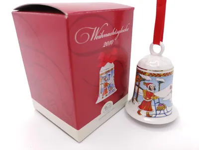 Produktbild von Hutschenreuther Porzellan Weihnachtsglocke Glocke 2010 mit Originalverpackung