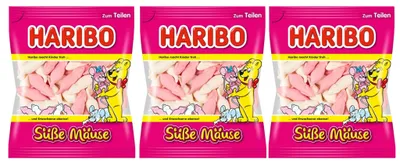 Image de Bonbons gélifiés Susse Mause 175 g - Haribo - 3 paquets