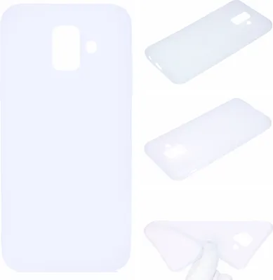 Produktbild von für Samsung A6 2018 Lovely Candy Color Matte TPU Anti-Scratch rutschfeste Schutzhülle Rückentasche weiß