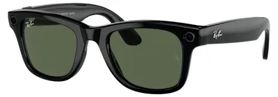 Productafbeelding van Ray-Ban Meta Wayfarer Gen1 AI-bril - Glanzend zwart/G15-groen