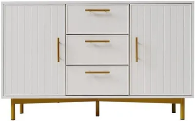 Produktbild von Schrank – Weiß – 2 Türen – 3 Schubladen – Viel Stauraum