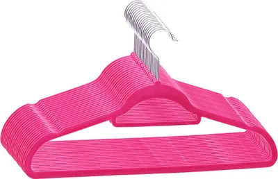 Produktbild von vidaXL 20 Stk. Kleiderbügel-Set Anti-Rutsch Rosa Samt
