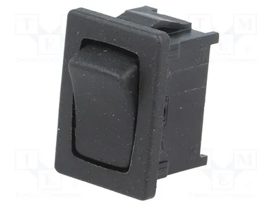 Immagine prodotto di 1 interruttore Wippsc, modello 01801.6222-00, colore nero, funzione OFF-ON, 10A/250VAC, grado di protezione IP40, posizione: 2