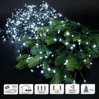 Zdjęcie produktu dla Lampki choinkowe 1000 LED 20 metrów białe (zimne)
