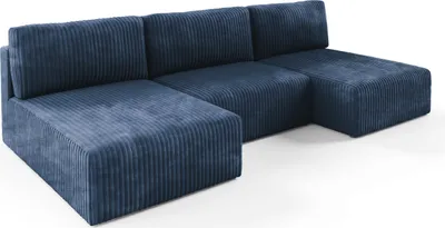 Produktbild von KEF Ecksofa Roma – U-Form – 304x53x185 cm – Liegefläche 132x304 cm – DL-Klappautomatik – Mit Schlaffunktion – Wellenfederung - Tillia 77