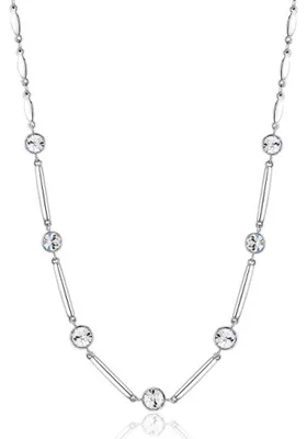 Image de Collier en acier décent avec cristaux clairs Affinity BFF158