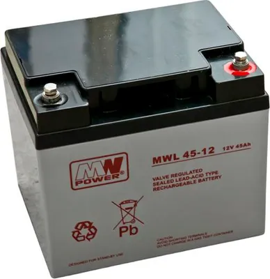 Zdjęcie produktu dla Mwl 45-12: Mwl 45-12: Akumulator Agm 12V/45Ah 196*165*170 (T16)