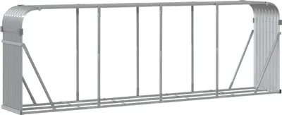 Obrázek produktu pro vidaXL Koš na dřevo světle šedý 300 x 45 x 100 cm Pozinkovaná ocel