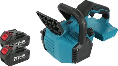 Produktbild von Akku-Kettensäge, 16 Zoll Schwert, werkzeuglose Kettenverstellung, 2 Batterien
